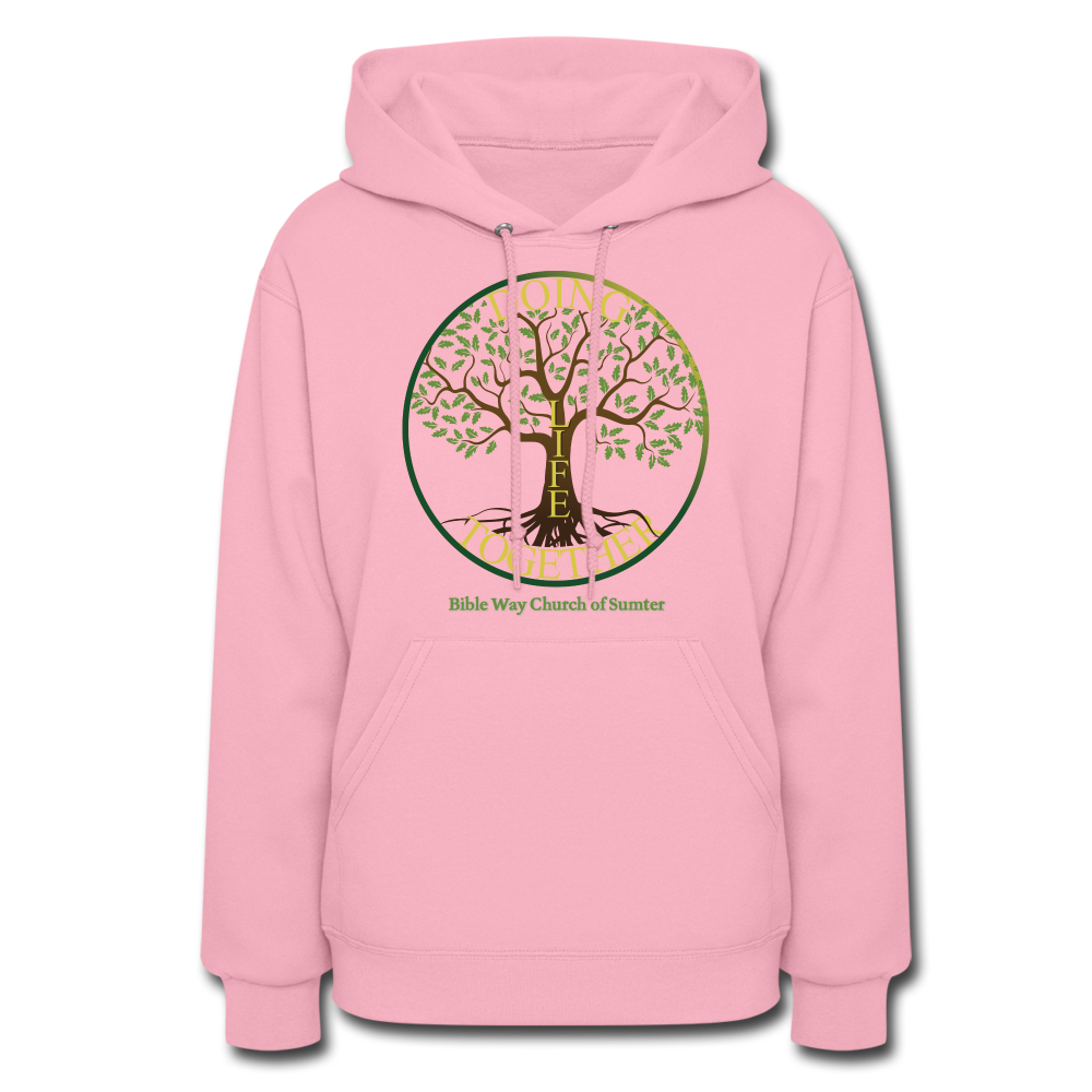 LIVING BY FAITH (Women's Hoodie) - classic pink