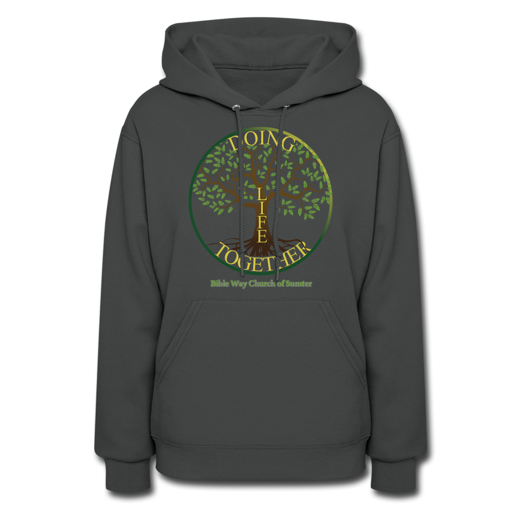 LIVING BY FAITH (Women's Hoodie) - asphalt