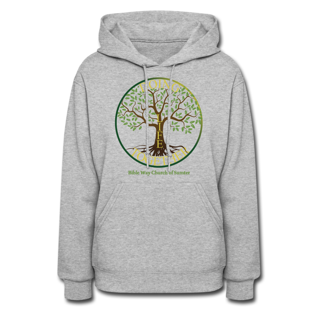 LIVING BY FAITH (Women's Hoodie) - heather gray