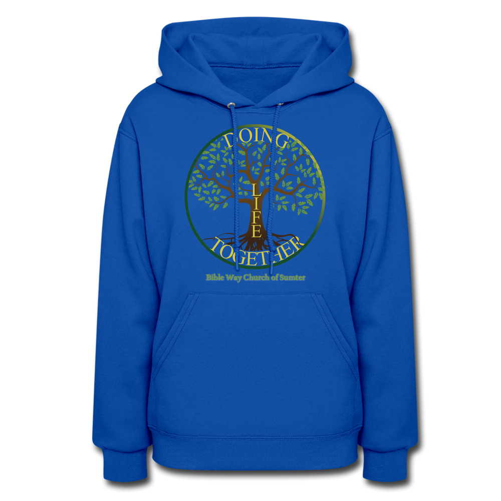 LIVING BY FAITH (Women's Hoodie) - royal blue
