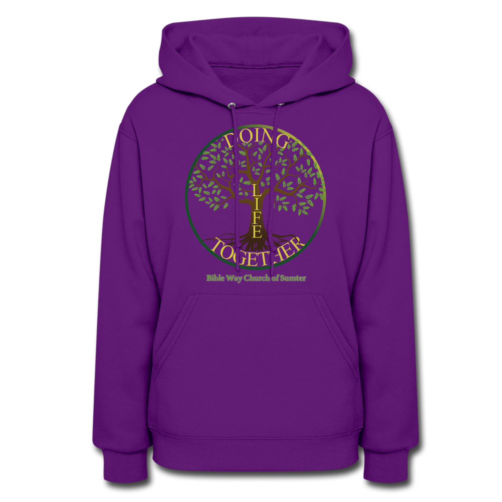 LIVING BY FAITH (Women's Hoodie) - purple