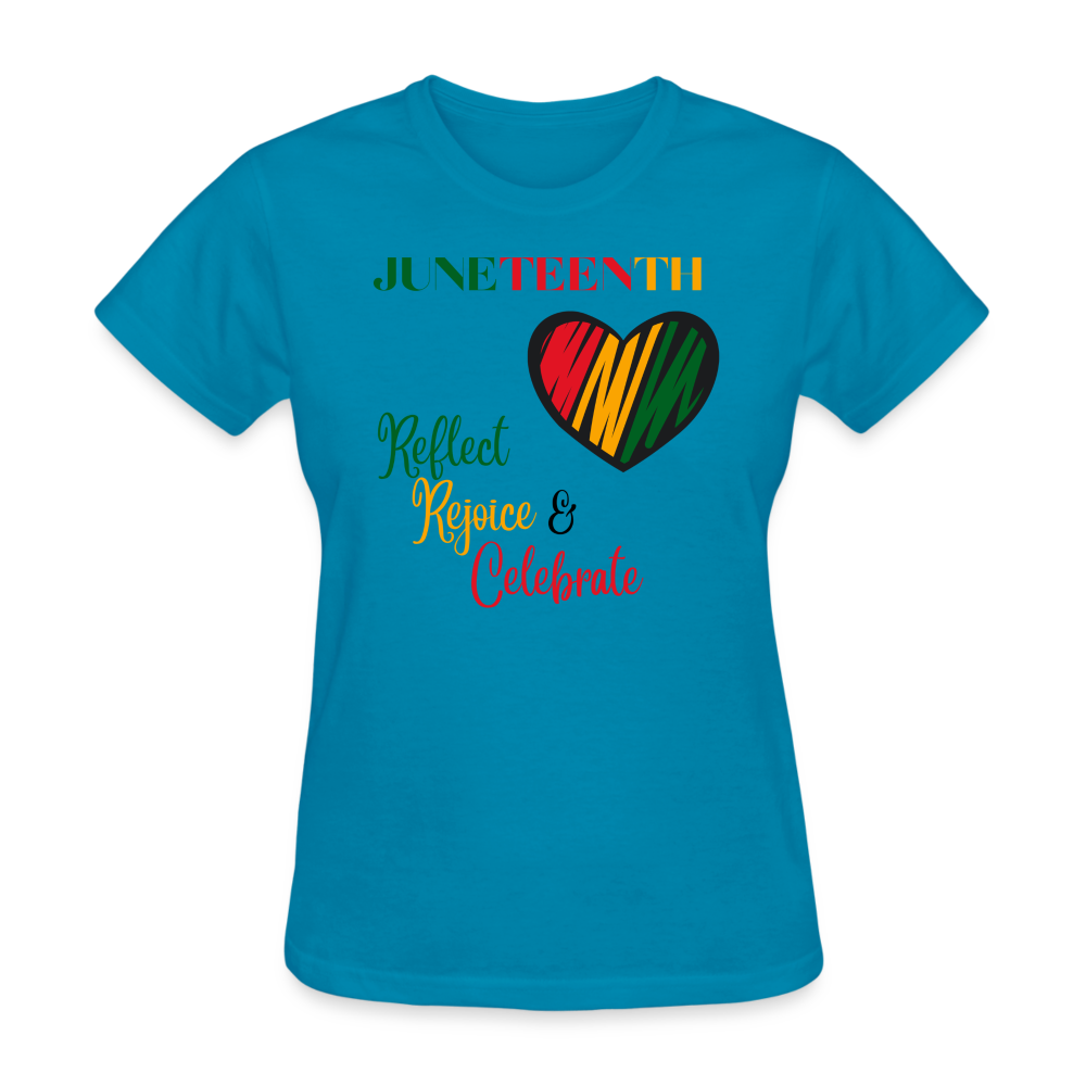 Juneteenth Women's T-Shirt - turquoise