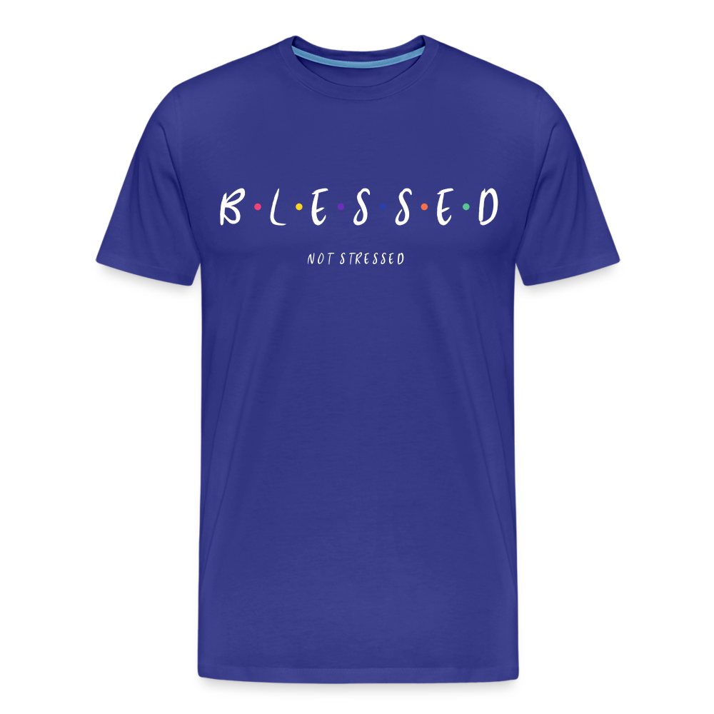 BLESSED NOT STRESSED (Unisex) - royal blue