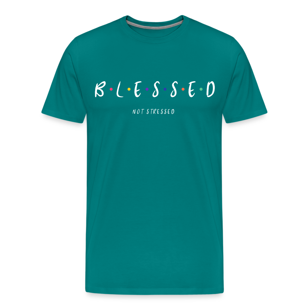 BLESSED NOT STRESSED (Unisex) - teal