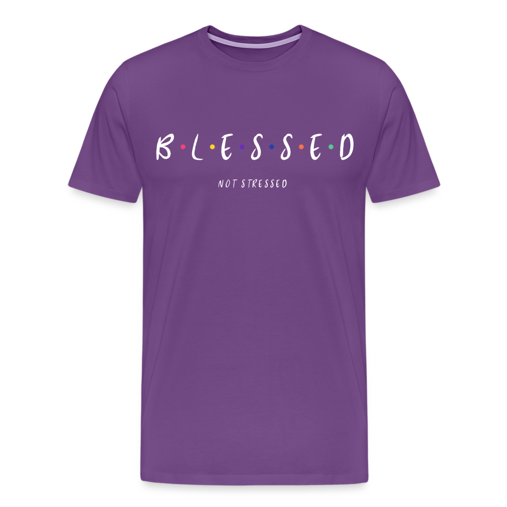 BLESSED NOT STRESSED (Unisex) - purple
