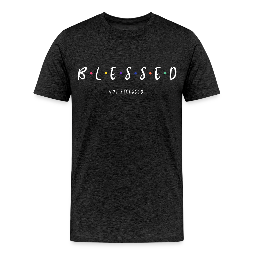 BLESSED NOT STRESSED (Unisex) - charcoal grey