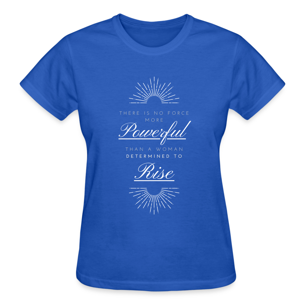 THERE'S NO FORCE MORE POWERFUL...(white font) - royal blue