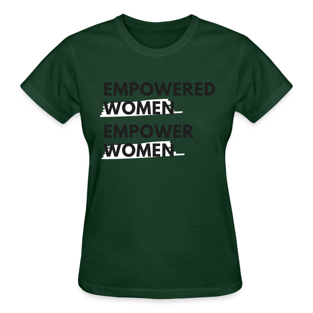 EMPOWERED WOMEN EMPOWER WOMEN (Black font) - forest green