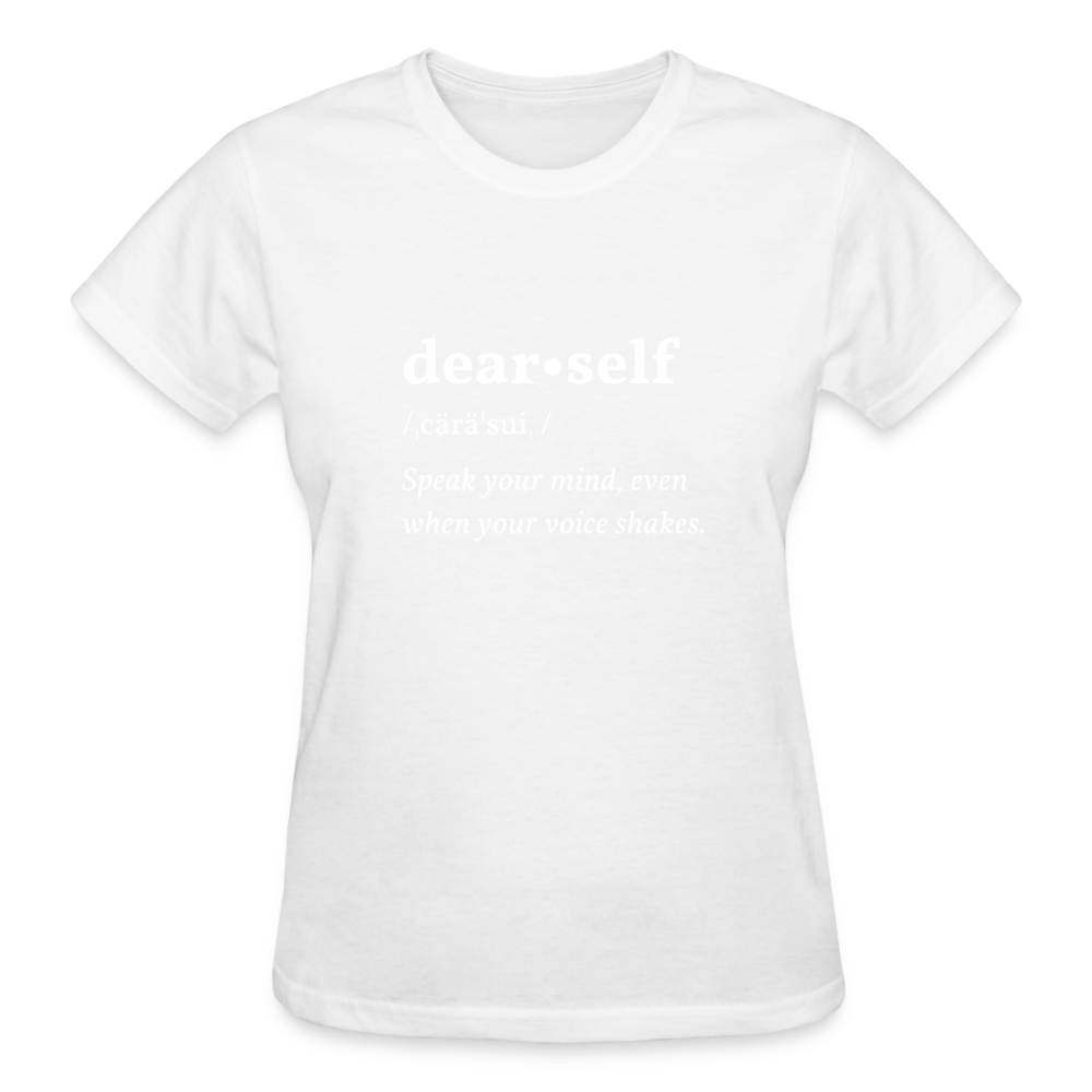 DEAR SELF: SPEAK YOUR MIND - white