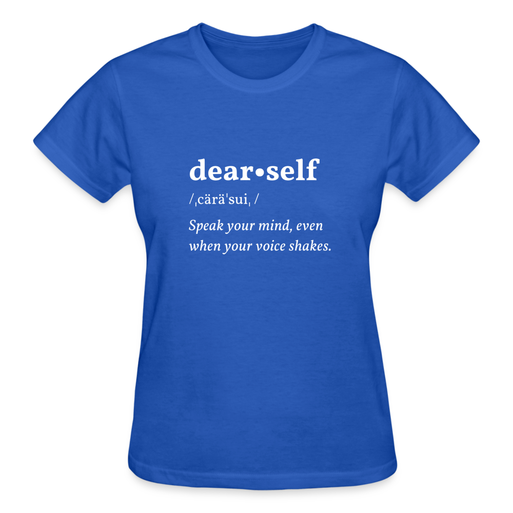 DEAR SELF: SPEAK YOUR MIND - royal blue