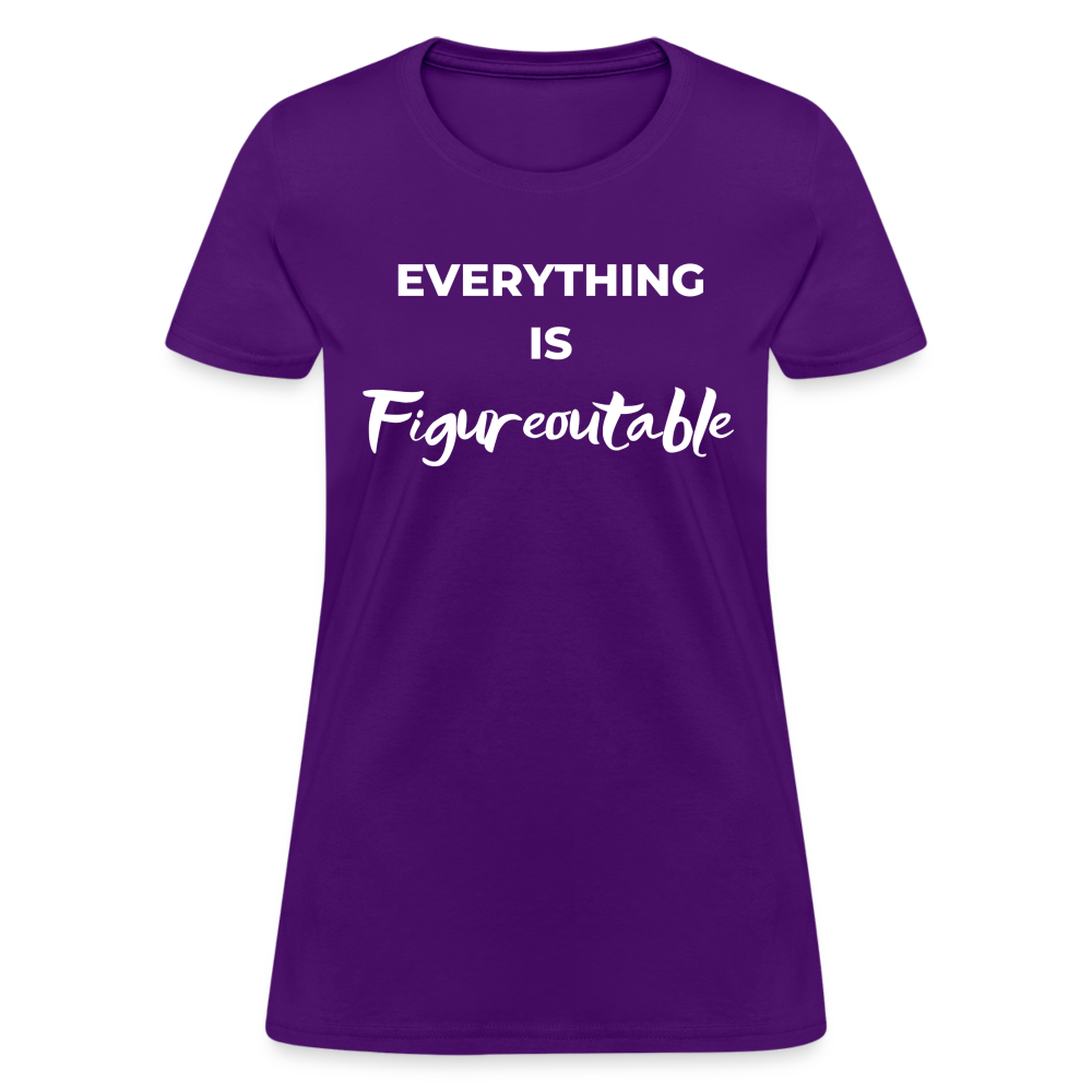 EVERYTHING IS FIGUREOUTABLE (Fitted) - purple