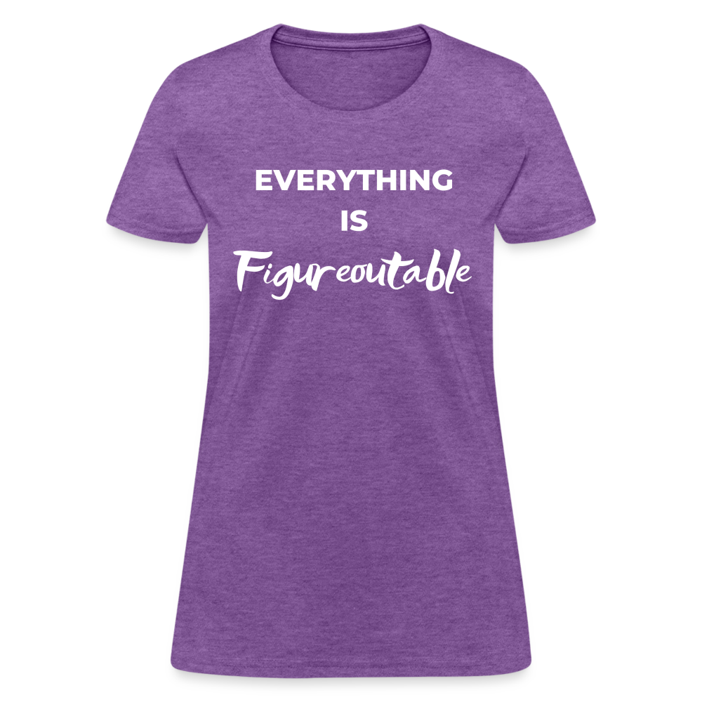 EVERYTHING IS FIGUREOUTABLE (Fitted) - purple heather