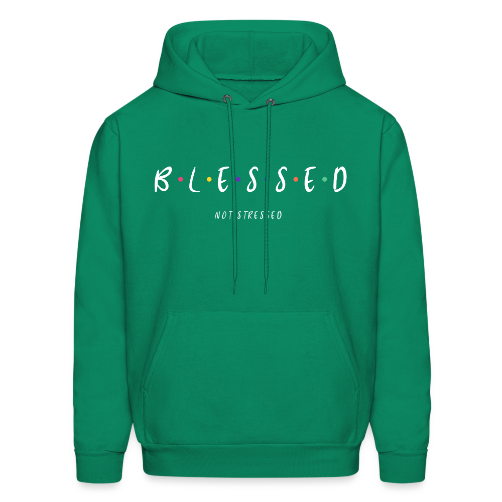 BLESSED NOT STRESSED Unisex Hoodie - kelly green